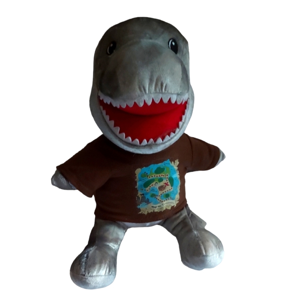 Build A Bear Shark,  Dressed in Trasure Map TeeShirt